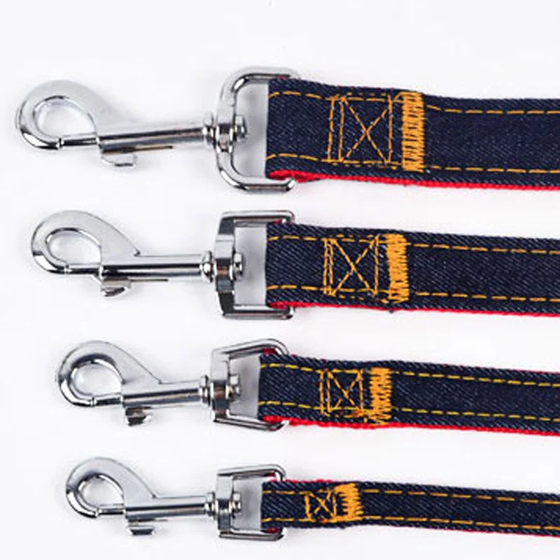 Проводов ошейник поводок кота цепи веревки Джинсы для женщин Denim Регулируемая