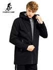 Пионерский лагерь весеняя длинная флисовая куртка пальто брендовая мужская одежда одноцветная черная мужская куртка с капюшоном  высокое качество 100% хлопковая верхняя одежда AJK702352