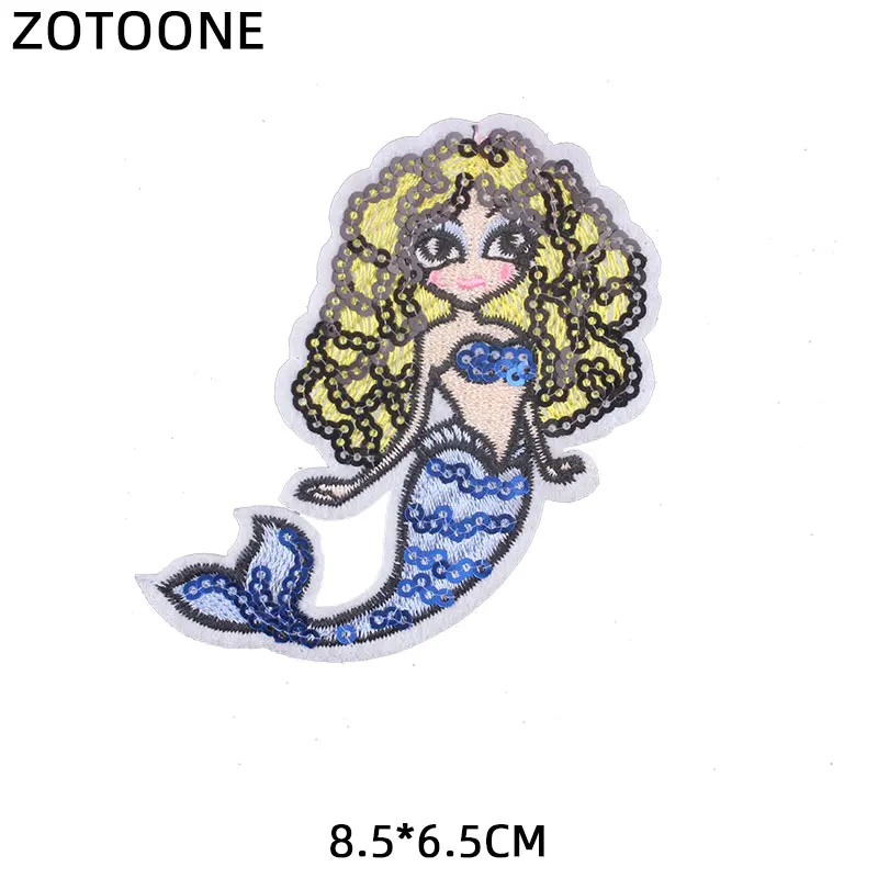 ZOTOONE Утюг на Фламинго Русалка патчи Аппликации для аппликация на одежду гладильная девушка патч наклейки полоски на одежде DIY