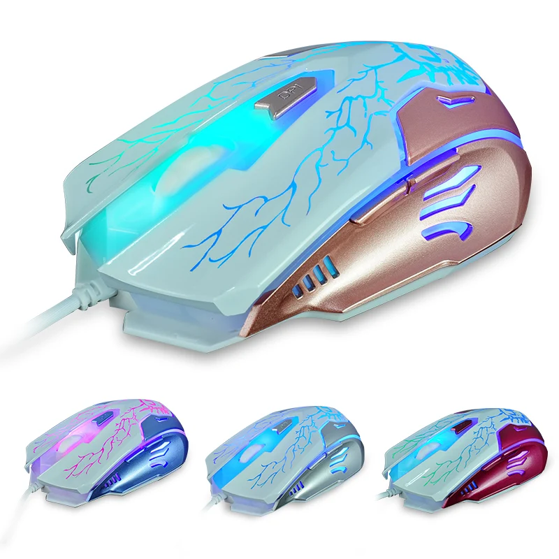 Проводная Подсветка игровая мышь USB Flash 1600 точек/дюйм позиционирование лазерного