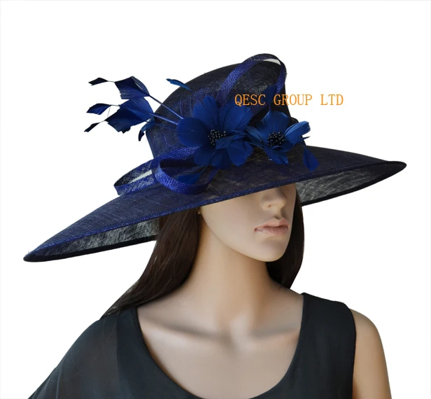 Новая кремовая шляпа цвета слоновой кости с большими полями Sinamay Kentucky Derby женская