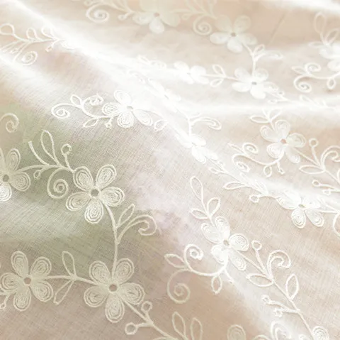 

European and American style embroidered screens for living room bedroom window treatment floral design curtain tulle