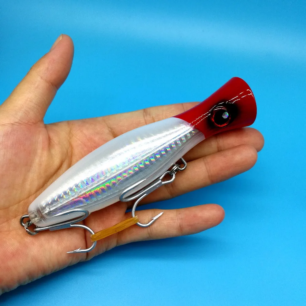 Noeby 1 шт. Topwater big Poppers 43 г/81 г/154 г 6 цветов глубокие морские рыболовные приманки верхняя вода тунец твердая приманка тройные Крючки