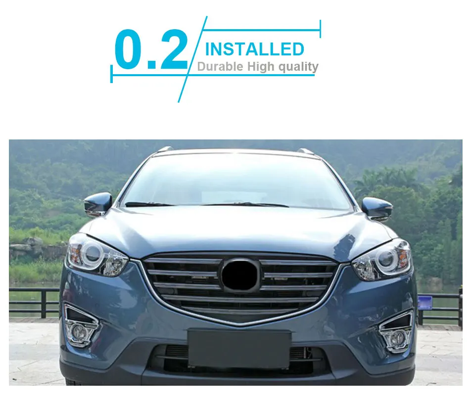 Хромированные передние противотуманные фары крышка для Mazda CX5 2013 противотуманных фар дефлектор автомобиля запчасти аксессуары для Mazda CX5 YCSUNZ