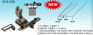 G10-CRL SteelSINGLE NEEDLE CLOTH GUIDE ADJUSTABLE presser FEET FOR JUKI BROTHER TYPICAL JACK SIRUBA PFAFF MITSUBISH TOYATA
