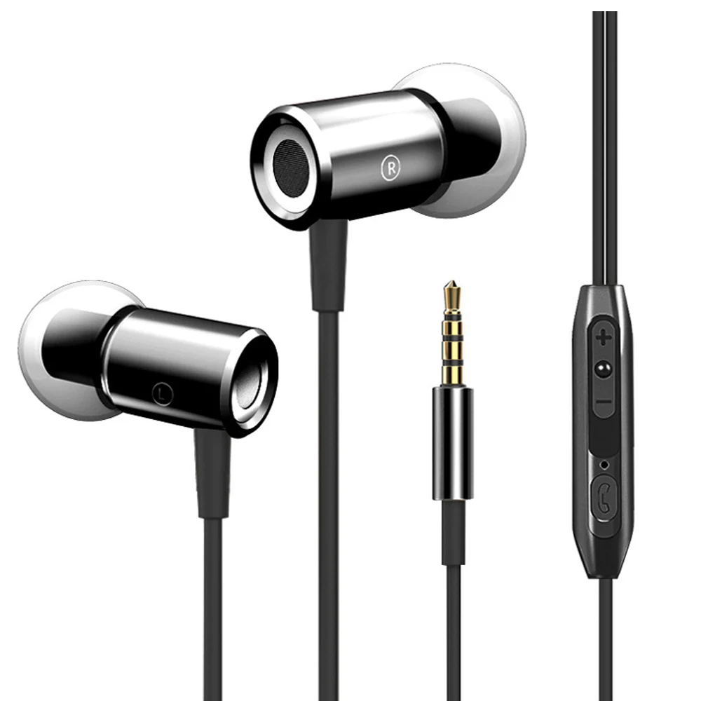 

Universal use Magnetic attraction Magnet Metal Earphone headset with Mic for iPhone Xiaomi huawei Samsung