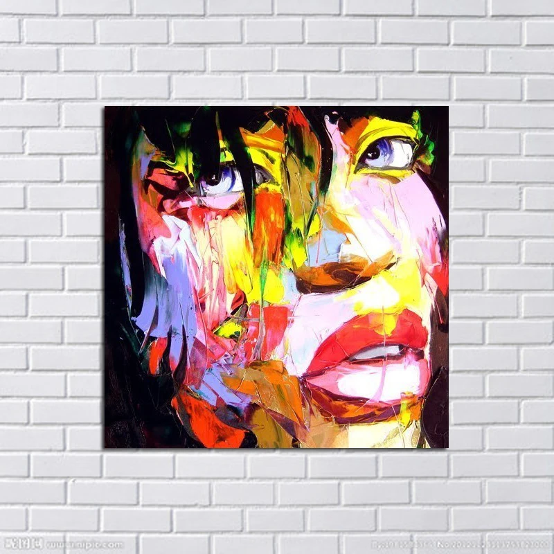 

Handpainted Modern Abstract Oil painting On Canvas Free Shipping Human Portraits Wall Pictures Wall Art for WomanPictures