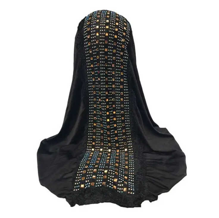 Кружевной мусульманский хиджаб/шарф/шапка/шляпа с горячим сверлением модная
