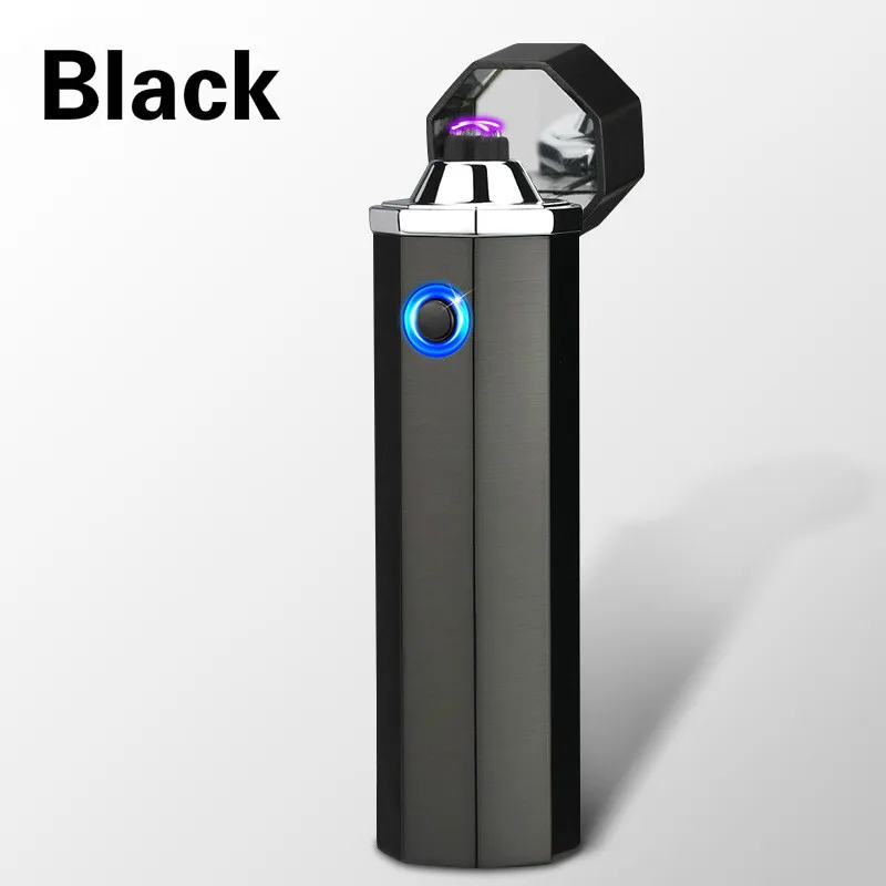 Новейшая Usb зарядка дуга Зажигалка USB ветрозащитная личность электронная