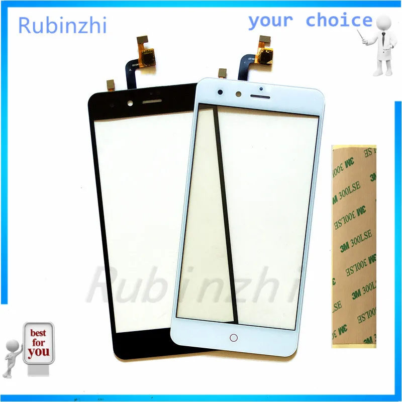 RUBINZHI Mobile Phone Touchscreen Sensor For ZTE Nubia Z11 mini NX529J Z11mini Touch Screen Digitizer Panel with Tape | Мобильные