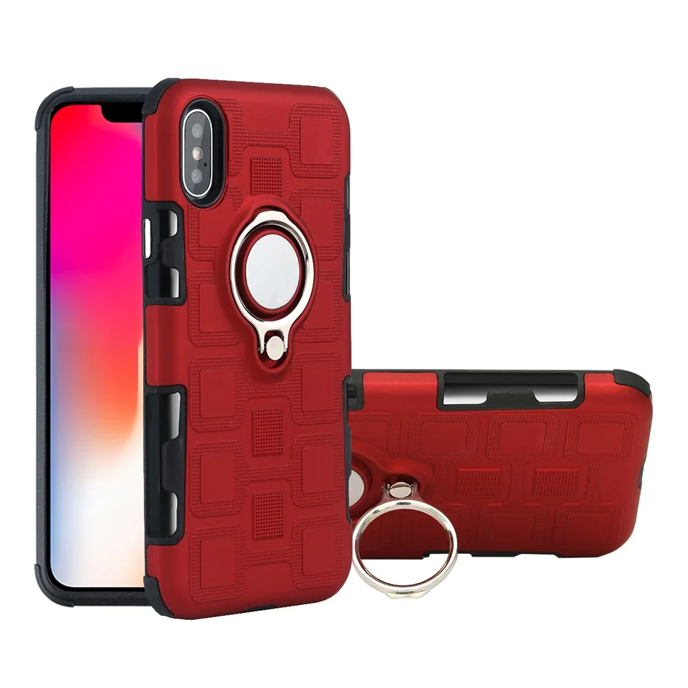 Shockproof Hard Cover For iphone 7 8 plus X 10 Luxury Armor Phone bag Case 6 s 6s XS MAX Finger Ring Metal |