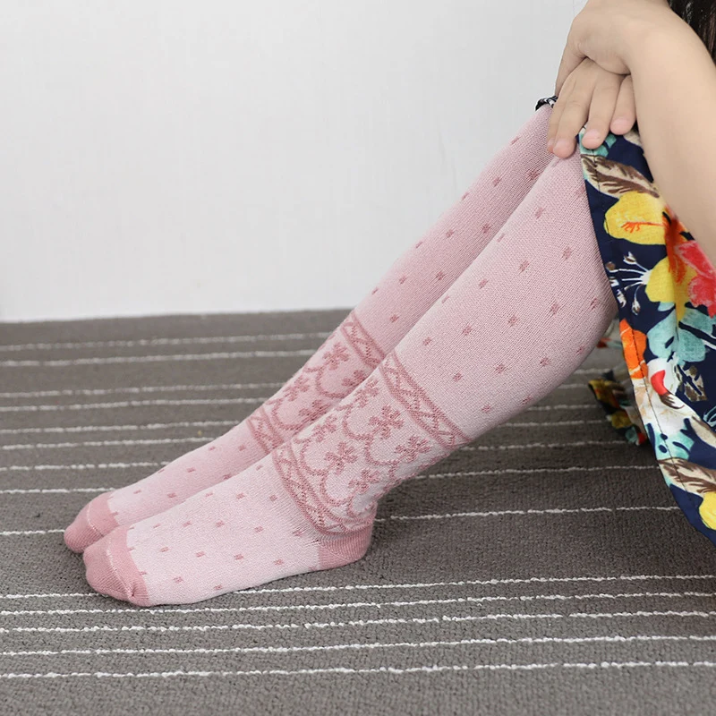 Весенние колготки для маленьких принцесс Детские хлопковые девочек от 1 до 5 лет |