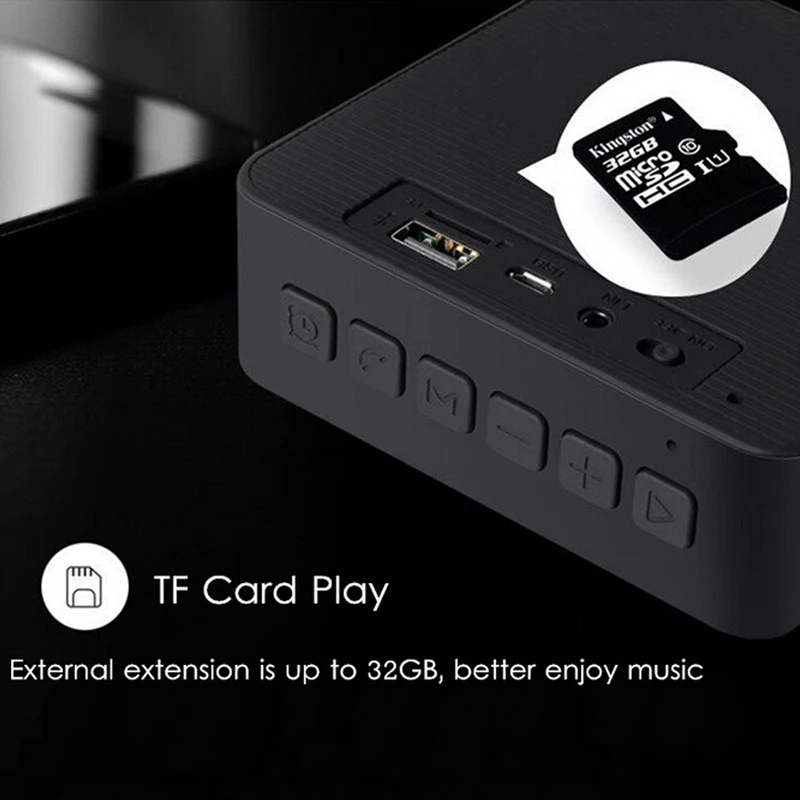 T1 Bluetooth динамик ткань будильник SD карта Поддержка громкий сабвуфер часы |