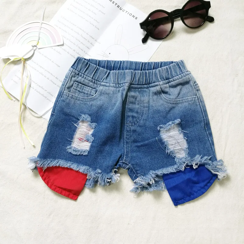 2018 Рваные джинсовые шорты для девочек летняя детская одежда индивидуальные
