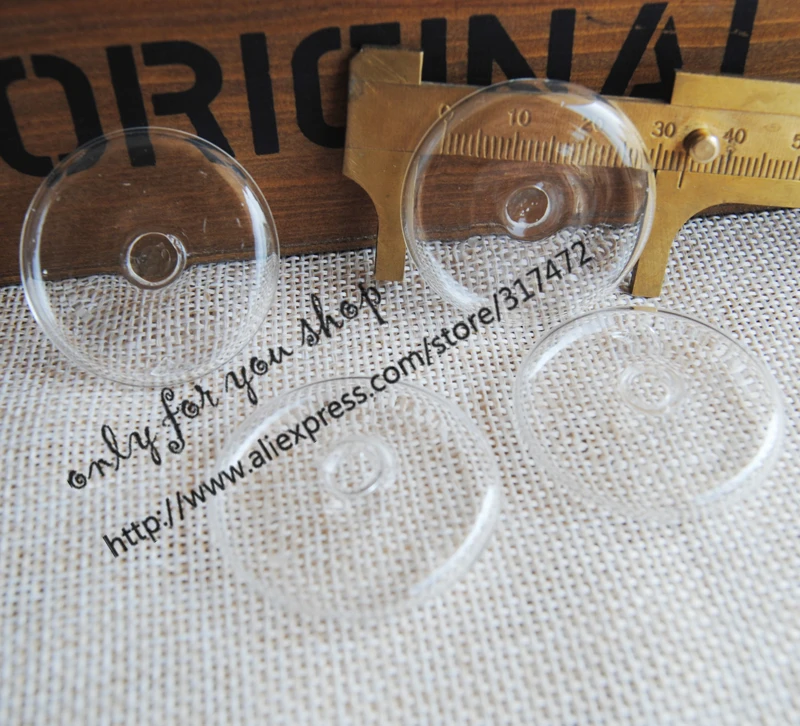 10 комплектов 35 мм большое плоское круглое кольцо с подвеской из жидкого стекла