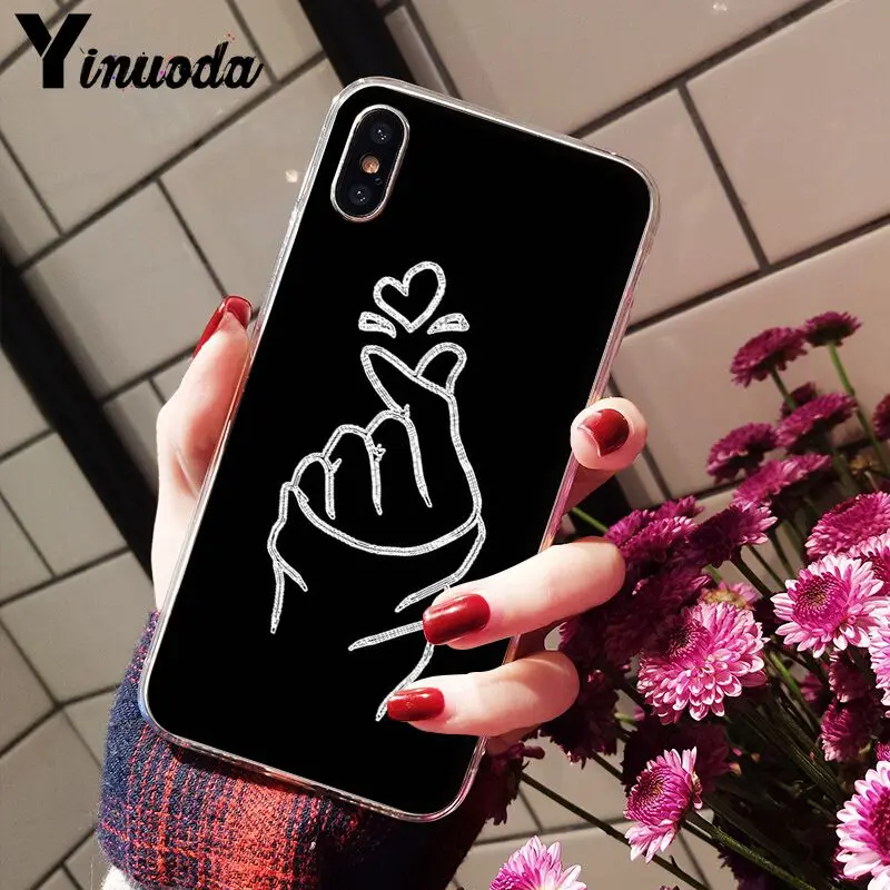 Чехол для телефона Yinuoda EXO kpop с сердечком и рисунком любовь на пальце iPhone 8 7 6 6S Plus X