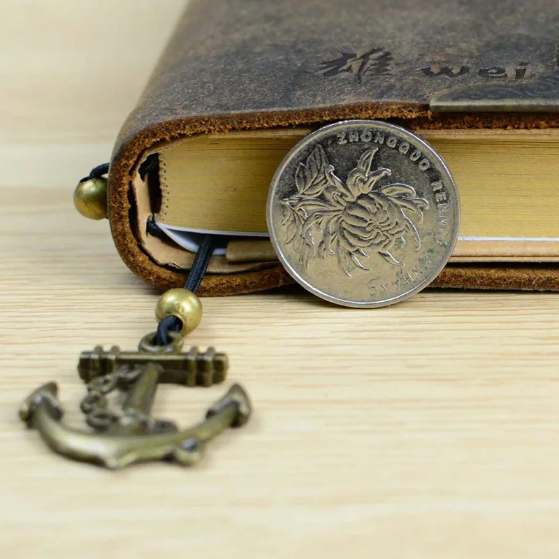 Винтажный дневник в античном стиле из кожи Дневник для путешествий ручной работы