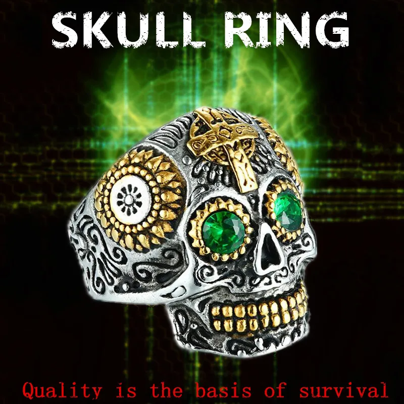 KLDY Панк ювелирные изделия из стали мужское кольцо Готическая скульптура кольца