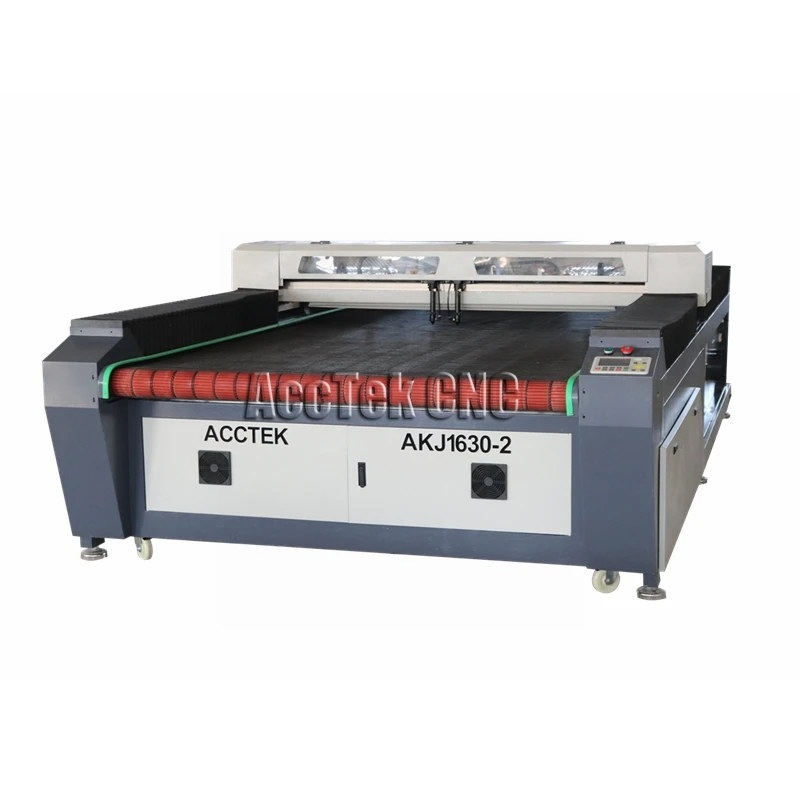 

Fabric Laser Cutting Machine Auto Feeding With Double Heads/ Acctek Cutter Lace Leather