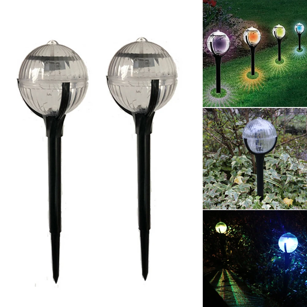 Yard In Ground Lawn Solar Powered Garden Globe Ball Nightlight Decoration Colour Changing Outdoor UV | Лампы и освещение