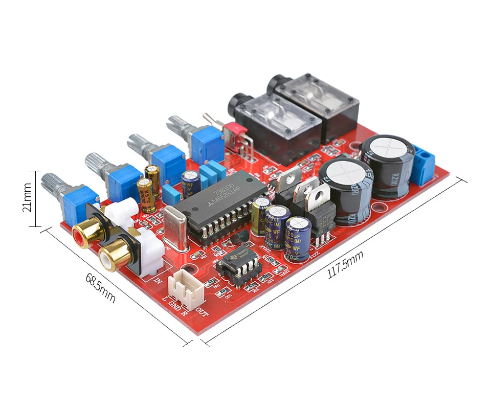 AIYIMA M65831AP+ NE5532 цифровой реверберации караоке ОК предусилитель доска M65831 караоке предусилитель OPA275 OP AMP Dual AC12V-15V