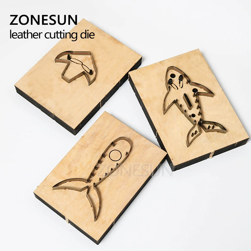 ZONESUN Акула Сделай Сам брелок для ключей вырезанный деревянный шаблон штамповка