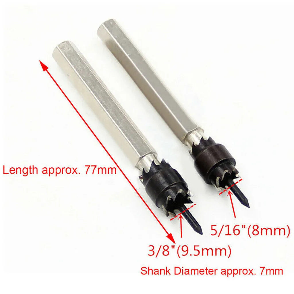 2 шт. для удаления Sheetmetal сверло 3/8 &quot&amp 5/16&quot двухсторонний поворотный точечный