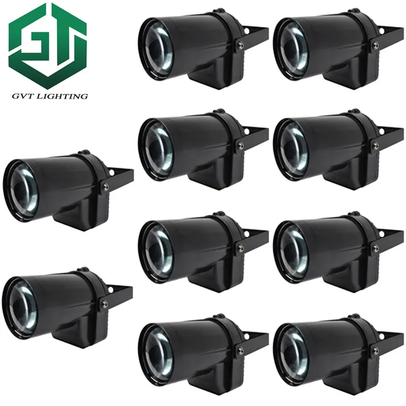10 шт. хит продаж 3 Вт мини Led Луч света диско зеркальный шар Pinspot диджея для