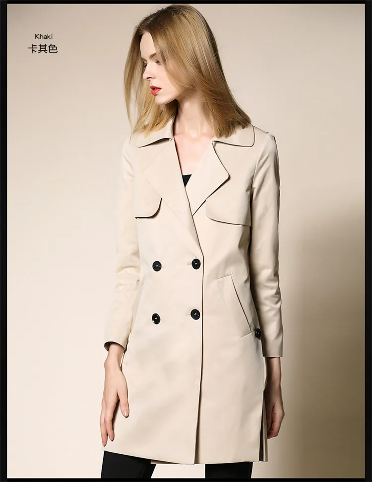 2019 Новое Элегантное весеннее пальто женское модное двубортное офисное с длинным