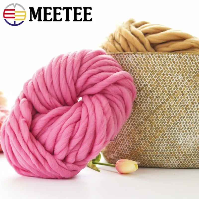 Meetee 1 рулон супер толщина пряжа шерсть для ручного вязания ровинг одеяло шляпа