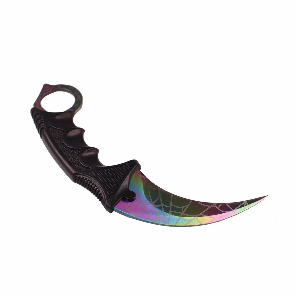 CS Cold csgo Karambit нож с фиксированным лезвием нож счетчика удара острый из нержавеющей стали походные охотничьи ножи для выживания с крышкой