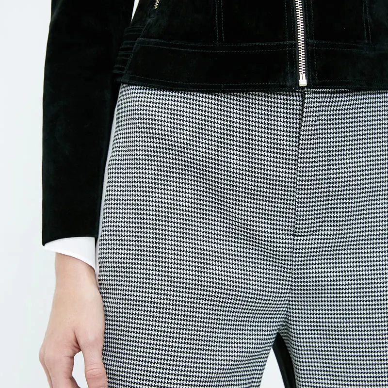 Vero Moda новые женские брюки женские брюки-стрейч в клетку с молнией спереди | 318350519