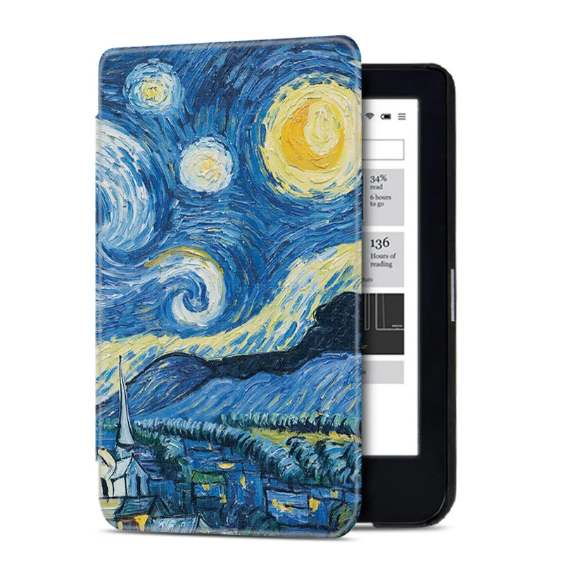Чехол BOZHUORUI для Kobo Clara HD E-Reader(модель N249)-Премиум ультра компактный защитный тонкий легкий с функцией автоматического сна/пробуждения - Цвет: Starry Sky