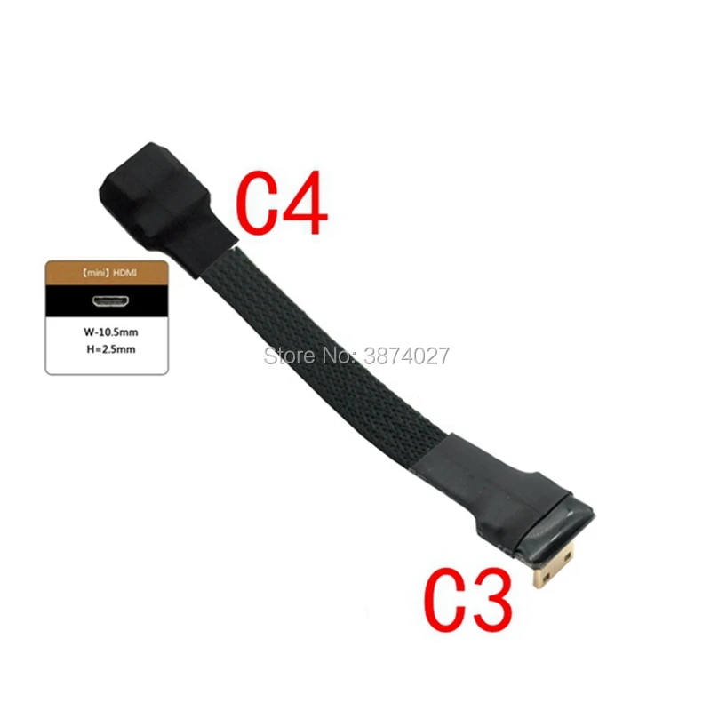 FPV 10 см 15 20 30 50 FPC лента плоский мини HDMI совместимый экранирующий кабель для HD