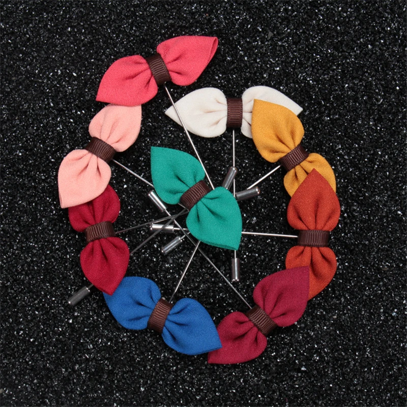 Булавка BoYuTe с бантом Мужская модная брошь на лацкан для костюмов свадебная