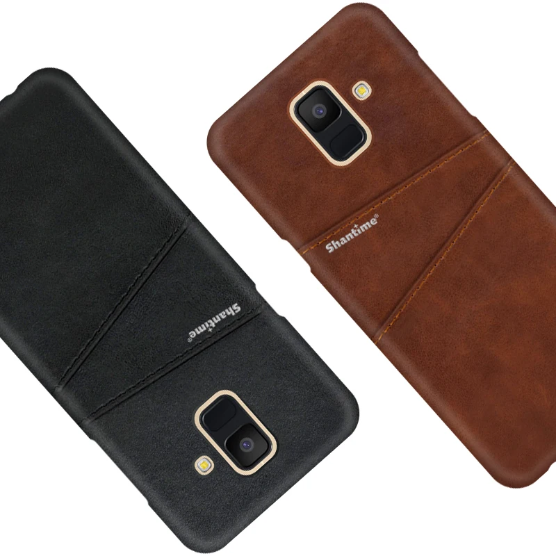 For Samsung Galaxy A8 2018 Phone Case Plus J6 Prime Card Slot PU Leather | Мобильные телефоны и аксессуары