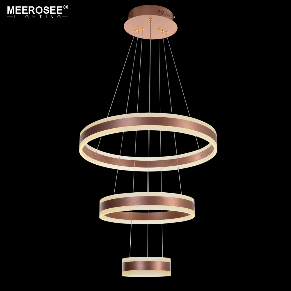 Современные светодиодные подвесные светильники с 3 кольцами для гостиной