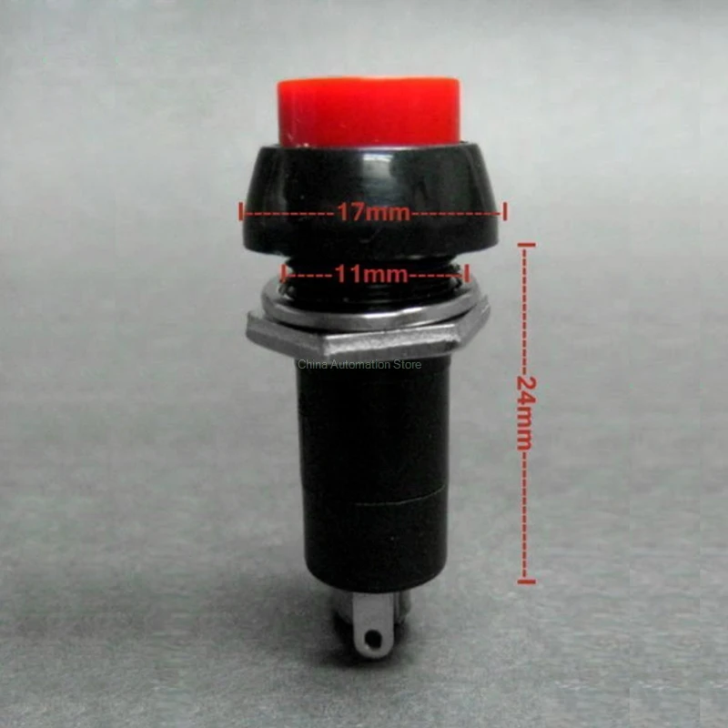 

10pcs 2PIN Plastic 12mm Push Button Latching Momentary Switch 3A 150V Red green
