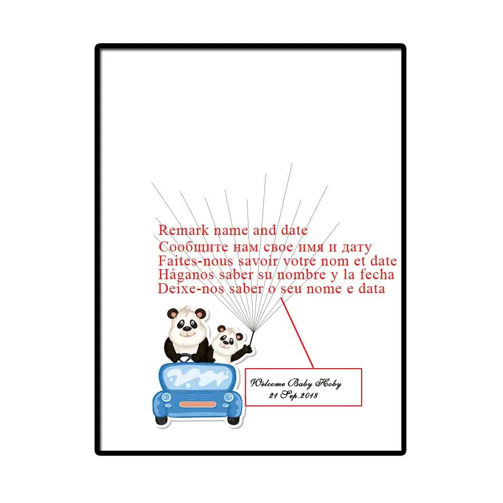 Пользовательское имя Дата творческая Гостевая книга с отпечатками пальцев