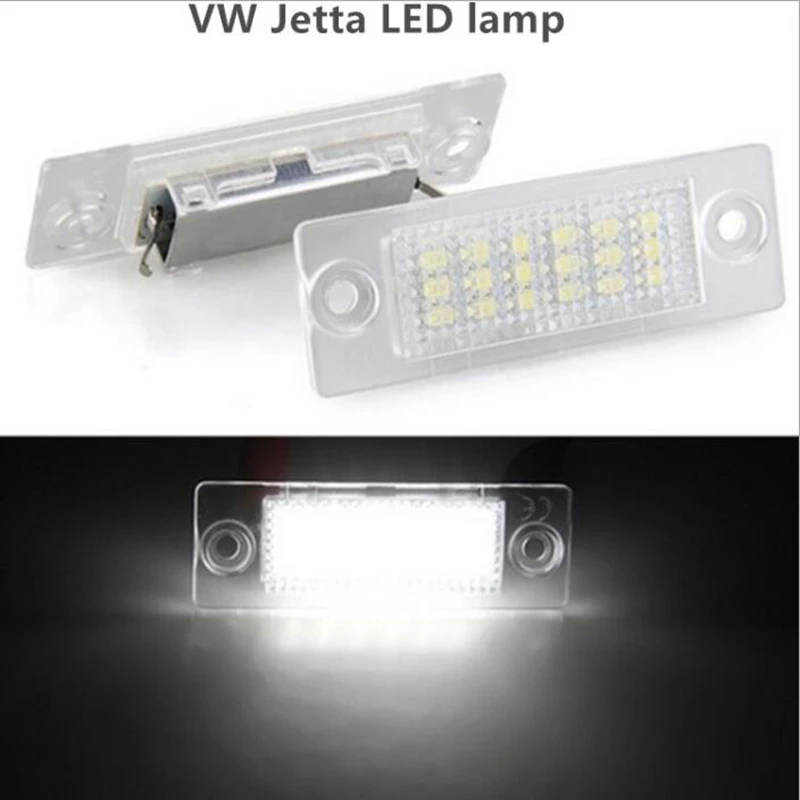 2 шт. подходит для vw t5 белый 18 светодиодный 3528 SMD автомобильный номерной знак лампы для VW/Skoda/Passat B5 Caddy T5