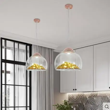 

restaurant chandelier modern minimalist personality glass single head lamp
