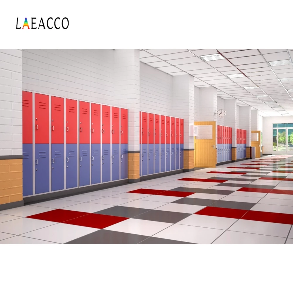 Laeacco мультфильм школы красочный шкаф Фон фотографии фоны индивидуальные