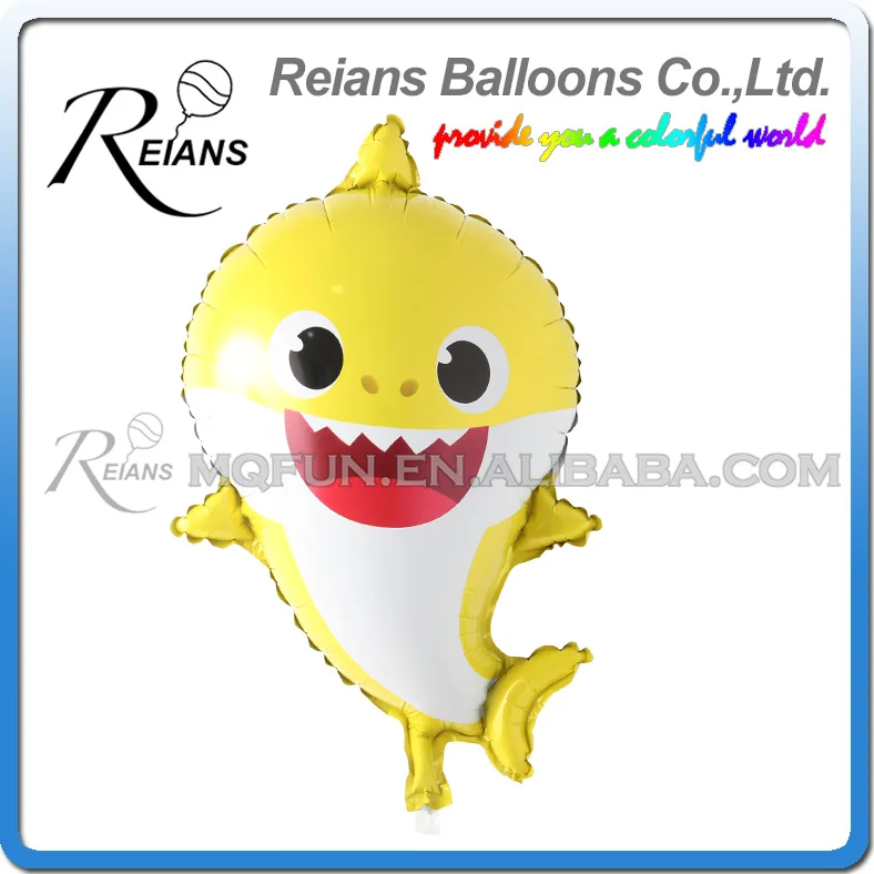 Мультфильм Акула Тема дня рождения алюминиевые фольги Воздушные шары морские