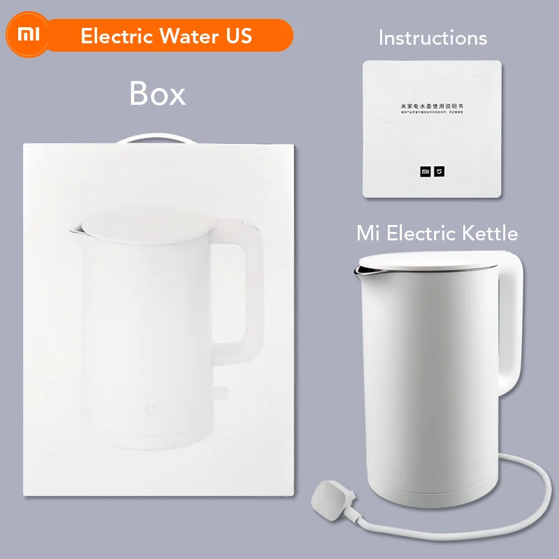 Electric Water US Xiaomi Mi, электрический чайник 304 л, емкость воды, постоянный контроль температуры, внутренняя бутылка из нержавеющей стали - Цвет: Electric Water US