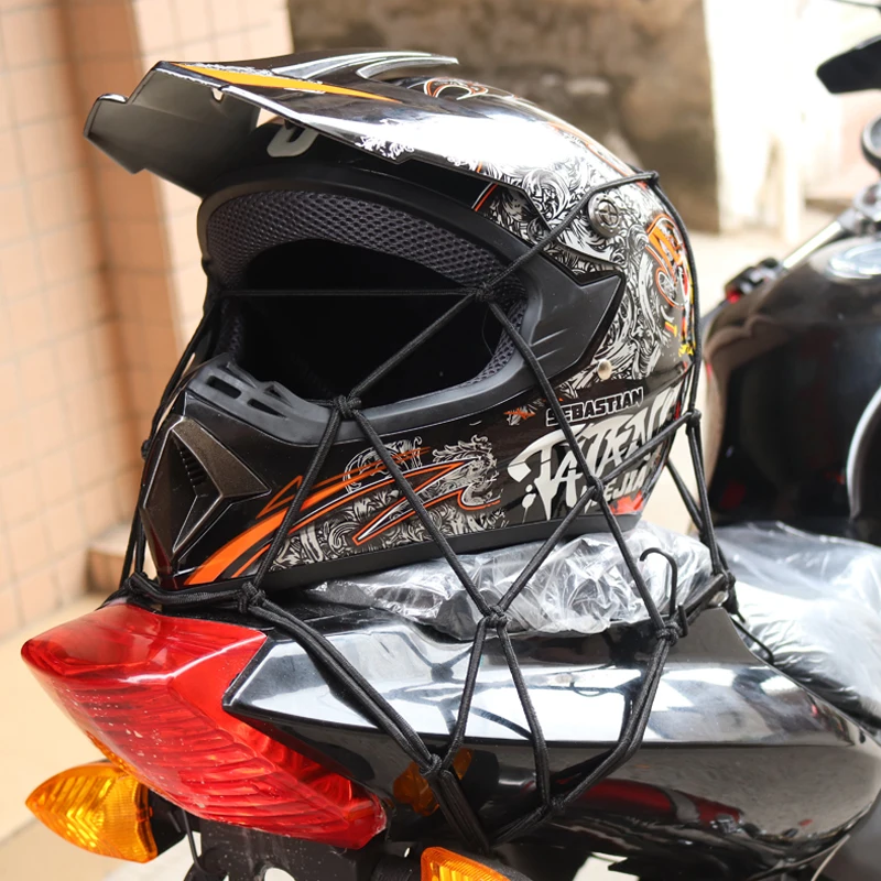 Багажная сетка для мотоцикла 6 крючков шлем грузовая банджи сетчатый держатель