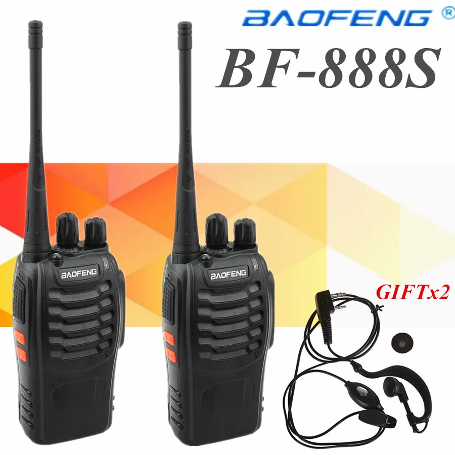 2 pcs baofeng bf-888s walkie talkie uhf400-470mhz hamportatilcb radio comunicador 888 s transceptor | Мобильные телефоны и