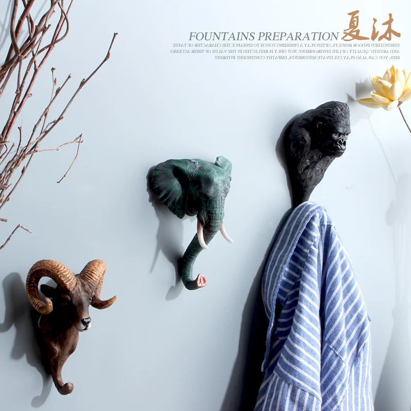 Американский ретро кафе бар магазин стены трехмерные животные Висячие/голова