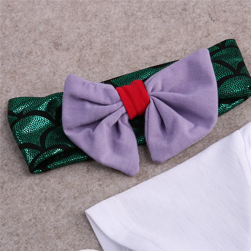 Милая Одежда для новорожденных девочек топы с ракушками футболка + леггинсы