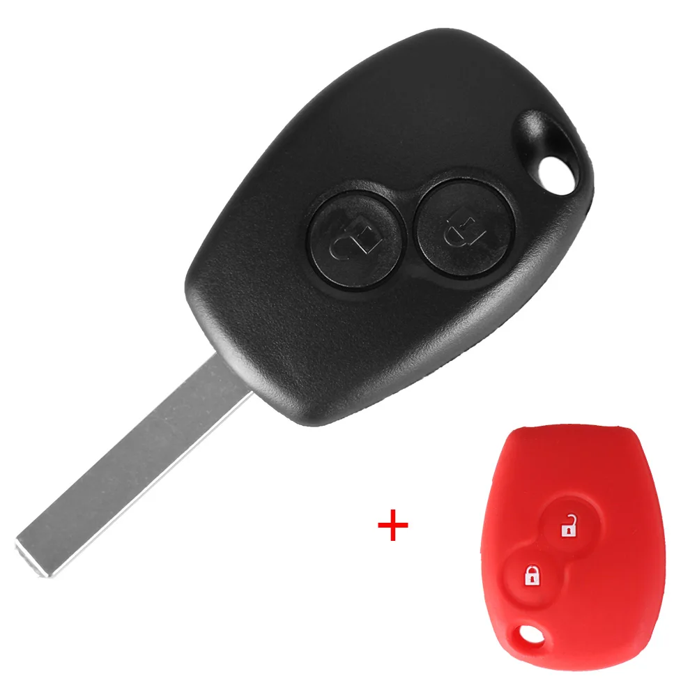 DANDKEY 2 кнопки брелока запись чехол Нож для Renault Modus Clio 3 Kangoo Twingo + силиконовый новый |