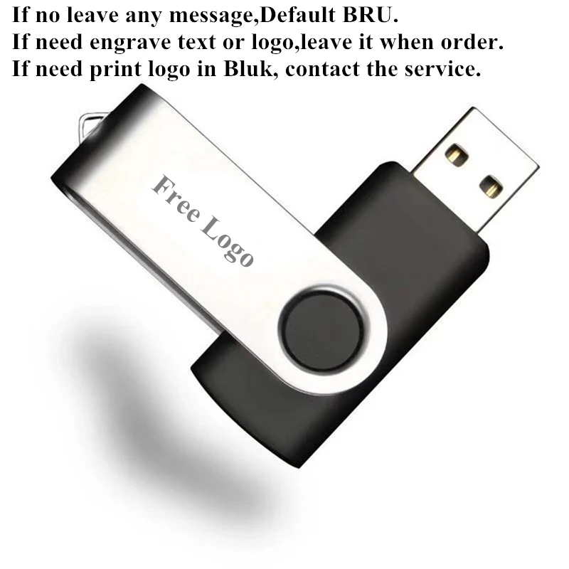 BRU 4GB8GB16GB USB флэш накопитель для подарка на заказ логотип поворотный флеш память OEM